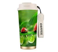 EdWal Funny Ladybug Print Insulated Stainless Steel Travel Coffee Mug,Coffee Cups with Lids, for Hot Cold Drinks