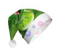 EdWal Funny Ladybug Print Led Christmas Beanie Light Up Christmas Hats, Knit Hats With Led Lights, Unisex Winter Santa Hat