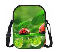 Edwal Funny Ladybug Print Small Crossbody Bag For Women Waterproof Phone Purse With Adjustable Strap For Travel Work