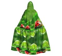 EdWal Funny Ladybug Print Unisex Adults Hooded Cloak Cape Uniform, Hooded Robe, For Halloween Cosplay Costumes