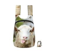 EdWal Funny Naughty Sheep Tongue Cute Animal Print Foldable Backpack Lightweight Hiking Bag Soft Travel Backpack Rucksack For Work And Gym