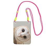 EdWal Funny Owl Print Crossbody Bag For Women, Mini Phone Purses, Cute Phone Wallet, For Hiking Travel Gift