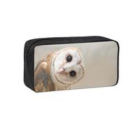 EdWal Funny Owl Print Pen Organizer Bag Pouch Large Capacity Pencil Case with Zipper Durable Pen Case for Stationery