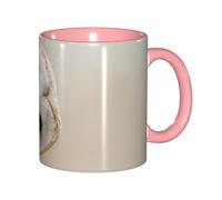 EdWal Funny Owl Print Tea Cups with Handle, Ceramic Ceramic Mug for Tea and Coffee Gift for Women Microwave Safe