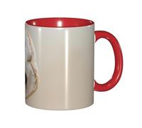 EdWal Funny Owl Print Tea Cups with Handle, Ceramic Ceramic Mug for Tea and Coffee Gift for Women Microwave Safe