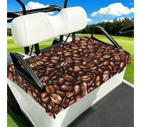 Edwal Funny Roasted Coffee Beans Print Durable Seat Towel Blanket For Golf Cart 2-Seat Buggy Protector Golf Buggy Accessory