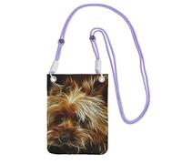 EdWal Funny Yorkie Print Crossbody Bag For Women, Mini Phone Purses, Cute Phone Wallet, For Hiking Travel Gift