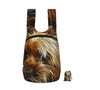 EdWal Funny Yorkie Print Foldable Backpack Lightweight Hiking Bag Soft Travel Backpack Rucksack For Work And Gym