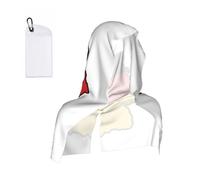 EdWal German Flag Map Print Lightweight Hooded Quick Dry Towel Gym Towel Snap Button Portable Beach Towel For Hot Weather