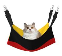 EdWal German flag print Soft Sleeping Hammock Cat Hammock for Cage Hanging,Pet Hammock Bed Adjustable for Small Animals