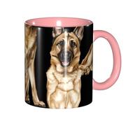 EdWal German Shepherd Print Tea Cups with Handle, Ceramic Ceramic Mug for Tea and Coffee Gift for Women Microwave Safe