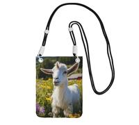 EdWal Goat Print Crossbody Bag For Women, Mini Phone Purses, Cute Phone Wallet, For Hiking Travel Gift