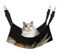 EdWal Gold Pineapple print Soft Sleeping Hammock Cat Hammock for Cage Hanging,Pet Hammock Bed Adjustable for Small Animals