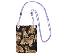 EdWal Golden Retrievers Print Crossbody Bag For Women, Mini Phone Purses, Cute Phone Wallet, For Hiking Travel Gift