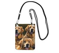 EdWal Golden Retrievers Print Crossbody Bag For Women, Mini Phone Purses, Cute Phone Wallet, For Hiking Travel Gift