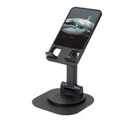 EdWal Great White Shark Print Adjustable Foldable Phone Stand,360 Rotating Cell Phone Holder For Desk,Travel Essentials