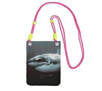 EdWal Great White Shark Print Crossbody Bag For Women, Mini Phone Purses, Cute Phone Wallet, For Hiking Travel Gift