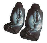 EdWal Great White Shark Print Front Seat Covers, Easy To Install Two Car Seat Protector Cover Set Accessories Auto Trucks Suv
