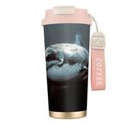 EdWal Great White Shark Print Insulated Stainless Steel Travel Coffee Mug,Coffee Cups with Lids, for Hot Cold Drinks