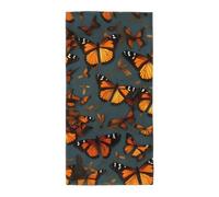EdWal Heaps Of Orange Monarch Butterflies Print Bath Towel(30 * 61cm Or 35 * 70cm), Lightweight Moisture Absorbing And Quick Dry Bath Sheet