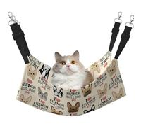 EdWal I Love French Bulldog print Soft Sleeping Hammock Cat Hammock for Cage Hanging,Pet Hammock Bed Adjustable for Small Animals