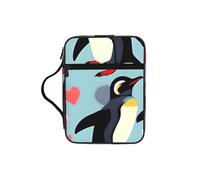 Edwal I Love Penguins Print Bible Case Cosmetic Bag with Sturdy Handle Wash Bag Tablet Sleeve Small Tool Bag for Books
