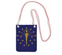 EdWal Indiana State Flag Print Crossbody Bag For Women, Mini Phone Purses, Cute Phone Wallet, For Hiking Travel Gift
