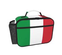 EdWal Italian Flag Print Insulated Lunch Bag for Men Women Cooler Bag with Compartments Portable Picnic Bag for Work