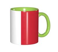 EdWal Italian Flag Print Tea Cups with Handle, Ceramic Ceramic Mug for Tea and Coffee Gift for Women Microwave Safe