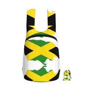 Edwal Jamaica Flag Map Print Foldable Backpack Lightweight Hiking Bag Soft Travel Backpack Rucksack For Work And Gym