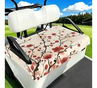 Edwal Japanese Spring Plum Floral Print Durable Seat Towel Blanket For Golf Cart 2-Seat Buggy Protector Golf Buggy Accessory