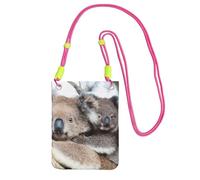 EdWal Koala Bear Print Crossbody Bag For Women, Mini Phone Purses, Cute Phone Wallet, For Hiking Travel Gift