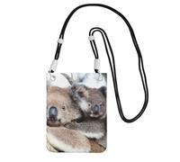 EdWal Koala Bear Print Crossbody Bag For Women, Mini Phone Purses, Cute Phone Wallet, For Hiking Travel Gift