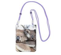 EdWal Koala Bear Print Crossbody Bag For Women, Mini Phone Purses, Cute Phone Wallet, For Hiking Travel Gift