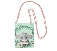 EdWal Koala Print Crossbody Bag For Women, Mini Phone Purses, Cute Phone Wallet, For Hiking Travel Gift