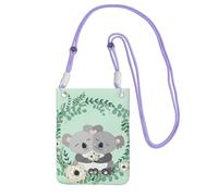 EdWal Koala Print Crossbody Bag For Women, Mini Phone Purses, Cute Phone Wallet, For Hiking Travel Gift