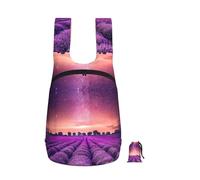 EdWal Lavender Fields Print Foldable Backpack Lightweight Hiking Bag Soft Travel Backpack Rucksack For Work And Gym