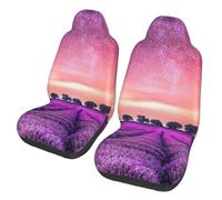 EdWal Lavender Fields Print Front Seat Covers, Easy To Install Two Car Seat Protector Cover Set Accessories Auto Trucks Suv