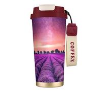 EdWal Lavender Fields Print Insulated Stainless Steel Travel Coffee Mug,Coffee Cups with Lids, for Hot Cold Drinks