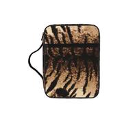 EdWal Leopard Pattern Print Bible Case Cosmetic Bag with Sturdy Handle Wash Bag Tablet Sleeve Small Tool Bag for Books