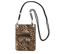 EdWal Leopard Pattern Print Crossbody Bag For Women, Mini Phone Purses, Cute Phone Wallet, For Hiking Travel Gift