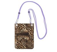 EdWal Leopard Pattern Print Crossbody Bag For Women, Mini Phone Purses, Cute Phone Wallet, For Hiking Travel Gift