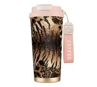 EdWal Leopard Pattern Print Insulated Stainless Steel Travel Coffee Mug,Coffee Cups with Lids, for Hot Cold Drinks