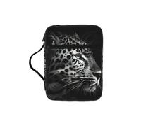 EdWal Leopard Print Bible Case Cosmetic Bag with Sturdy Handle Wash Bag Tablet Sleeve Small Tool Bag for Books