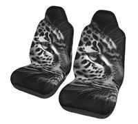 EdWal Leopard Print Front Seat Covers, Easy To Install Two Car Seat Protector Cover Set Accessories Auto Trucks Suv
