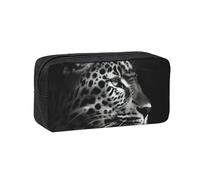 EdWal Leopard Print Pen Organizer Bag Pouch Large Capacity Pencil Case with Zipper Durable Pen Case for Stationery