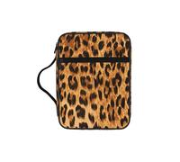 EdWal Leopard Print Print Bible Case Cosmetic Bag with Sturdy Handle Wash Bag Tablet Sleeve Small Tool Bag for Books