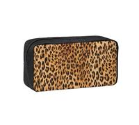EdWal Leopard Print Print Pen Organizer Bag Pouch Large Capacity Pencil Case with Zipper Durable Pen Case for Stationery