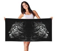 EdWal Leopard Print Spa Bath Towels 70cm X 140cm,Soft Quick Drying Beach Towels For Bathroom,Gym,Travel