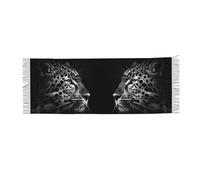 EdWal Leopard Print Wool Feel Shawl Large Pashmina Travel Blanket Scarf For Women For Christmas Winter Gift